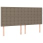 vidaXL Giroletto a Molle con Materasso Tortora 160x200 cm in Tessuto