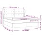 vidaXL Giroletto a Molle con Materasso Tortora 160x200 cm in Tessuto