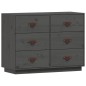 Credenza Grigia 100x40x75 cm in Legno Massello di Pino Credenza Grigia 100x40x75 cm in Legno Massello di Pino