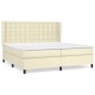 vidaXL Giroletto a Molle con Materasso Crema 200x200 cm in Similpelle