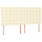 vidaXL Giroletto a Molle con Materasso Crema 180x200 cm in Similpelle