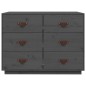 Credenza Grigia 100x40x75 cm in Legno Massello di Pino Credenza Grigia 100x40x75 cm in Legno Massello di Pino