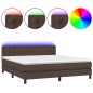 vidaXL Giroletto Molle con Materasso e LED Marrone 180x200 cm vidaXL Giroletto Molle con Materasso e LED Marrone 180x200 cm