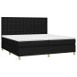 vidaXL Letto a Molle Materasso e LED Nero 200x200cm in Tessuto vidaXL Letto a Molle Materasso e LED Nero 200x200cm in Tessuto