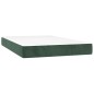 vidaXL Letto a Molle con Materasso e LED Verde Scuro 120x200cm Velluto vidaXL Letto a Molle con Materasso e LED Verde Scuro 120x200cm Velluto
