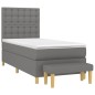 vidaXL Giroletto a Molle con Materasso Grigio Scuro 100x200 cm Tessuto