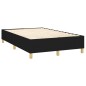 vidaXL Giroletto a Molle con Materasso Nero 120x200 cm in Tessuto