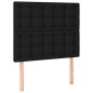 vidaXL Giroletto a Molle con Materasso Nero 120x200 cm in Tessuto