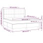 vidaXL Letto a Molle con Materasso e LED Tortora 160x200 cm in Tessuto