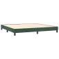 vidaXL Giroletto a Molle con Materasso Verde Scuro 200x200 cm Velluto