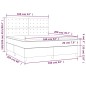 vidaXL Giroletto a Molle con Materasso Grigio Scuro 160x200 cm Tessuto