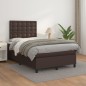 vidaXL Giroletto a Molle con Materasso Marrone 120x200cm in Similpelle