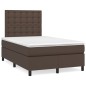 vidaXL Giroletto a Molle con Materasso Marrone 120x200cm in Similpelle