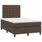 vidaXL Giroletto a Molle con Materasso Marrone 120x200cm in Similpelle