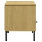 Mobile TV con Gambe Metallo Marrone Legno Massello di Pino OSLO Mobile TV con Gambe Metallo Marrone Legno Massello di Pino OSLO