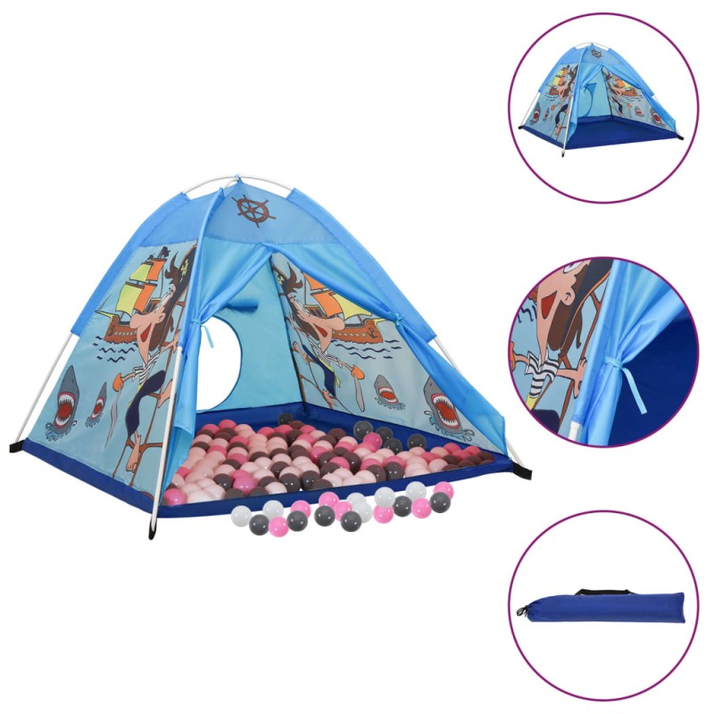 vidaXL Tenda da Gioco per Bambini Blu con 250 Palline 120x120x90 cm vidaXL Tenda da Gioco per Bambini Blu con 250 Palline 120x120x90 cm