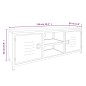 Mobile TV Bianco 110x30x40cm in Ferro e Legno Massello di Abete