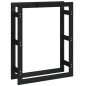 Portalegna Nero 80x25x100 cm in Legno Massello di Pino Portalegna Nero 80x25x100 cm in Legno Massello di Pino