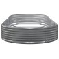 vidaXL Letto Giardino Acciaio Verniciato a Polvere 373x140x36cm Grigio vidaXL Letto Giardino Acciaio Verniciato a Polvere 373x140x36cm Grigio