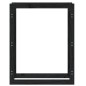 Portalegna Nero 80x25x100 cm in Legno Massello di Pino Portalegna Nero 80x25x100 cm in Legno Massello di Pino