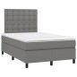 vidaXL Letto a Molle Materasso e LED Grigio Scuro 120x200cm in Tessuto vidaXL Letto a Molle Materasso e LED Grigio Scuro 120x200cm in Tessuto