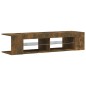 vidaXL Mobile Porta TV con Luci LED Rovere Fumo 135x39x30 cm vidaXL Mobile Porta TV con Luci LED Rovere Fumo 135x39x30 cm