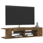 vidaXL Mobile Porta TV con Luci LED Rovere Fumo 135x39x30 cm vidaXL Mobile Porta TV con Luci LED Rovere Fumo 135x39x30 cm