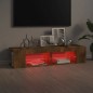 vidaXL Mobile Porta TV con Luci LED Rovere Fumo 135x39x30 cm vidaXL Mobile Porta TV con Luci LED Rovere Fumo 135x39x30 cm