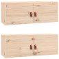 Pensili 2 pz 80x30x30 cm in Legno Massello di Pino