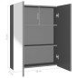 vidaXL Armadietto a Specchio per Bagno 60x15x75 cm MDF Antracite vidaXL Armadietto a Specchio per Bagno 60x15x75 cm MDF Antracite