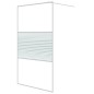 vidaXL Parete Doccia Walk in Bianca 115x195 cm Vetro Trasparente ESG vidaXL Parete Doccia Walk in Bianca 115x195 cm Vetro Trasparente ESG
