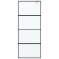 vidaXL Parete Doccia Walk in Nera 80x195 cm Vetro Smerigliato ESG vidaXL Parete Doccia Walk in Nera 80x195 cm Vetro Smerigliato ESG