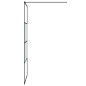 vidaXL Parete Doccia Walk in Nera 90x195 cm Vetro Semi Smerigliato ESG vidaXL Parete Doccia Walk in Nera 90x195 cm Vetro Semi Smerigliato ESG
