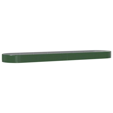 vidaXL Letto Giardino Acciaio Verniciato a Polvere 600x140x36 cm Verde