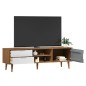 Mobile TV MOLDE Marrone 158x40x49 cm in Legno Massello di Pino Mobile TV MOLDE Marrone 158x40x49 cm in Legno Massello di Pino