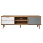 Mobile TV MOLDE Marrone 158x40x49 cm in Legno Massello di Pino Mobile TV MOLDE Marrone 158x40x49 cm in Legno Massello di Pino