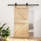 vidaXL Porta Scorrevole con Set Hardware 95x210 cm Legno Massello Pino vidaXL Porta Scorrevole con Set Hardware 95x210 cm Legno Massello Pino