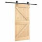 vidaXL Porta Scorrevole con Set Hardware 95x210 cm Legno Massello Pino vidaXL Porta Scorrevole con Set Hardware 95x210 cm Legno Massello Pino