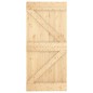 vidaXL Porta Scorrevole con Set Hardware 95x210 cm Legno Massello Pino vidaXL Porta Scorrevole con Set Hardware 95x210 cm Legno Massello Pino