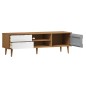Mobile TV MOLDE Marrone 158x40x49 cm in Legno Massello di Pino Mobile TV MOLDE Marrone 158x40x49 cm in Legno Massello di Pino