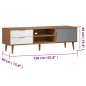 Mobile TV MOLDE Marrone 158x40x49 cm in Legno Massello di Pino Mobile TV MOLDE Marrone 158x40x49 cm in Legno Massello di Pino