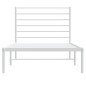 vidaXL Giroletto senza Materaso con Testiera Metallo Bianco 75x190 cm vidaXL Giroletto senza Materaso con Testiera Metallo Bianco 75x190 cm