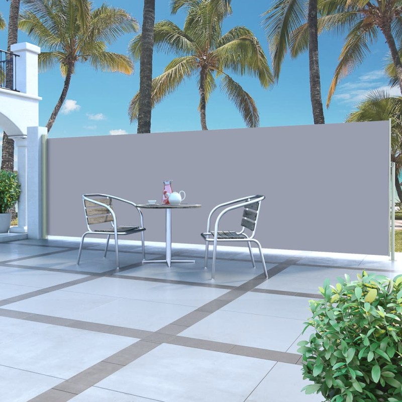 vidaXL Tenda Laterale Retrattile per Patio 160x500 cm Grigia vidaXL Tenda Laterale Retrattile per Patio 160x500 cm Grigia