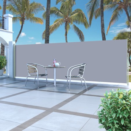 vidaXL Tenda Laterale Retrattile per Patio 160x500 cm Grigia