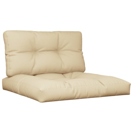 vidaXL Cuscini per Pallet 2 pz Beige in Tessuto