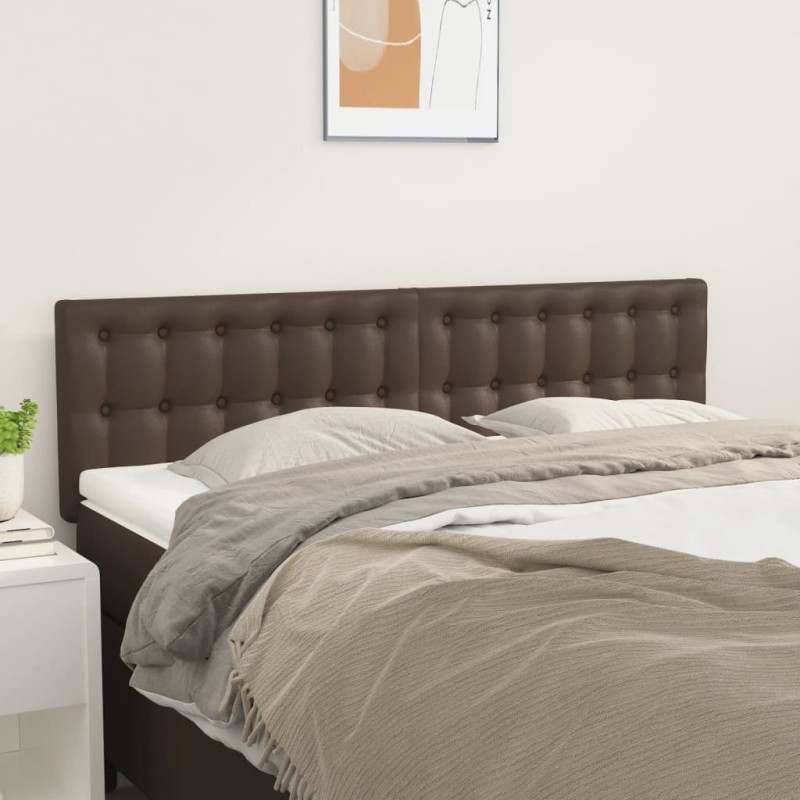 vidaXL Testiere 2 pz Marroni 72x5x78/88 cm in Similpelle vidaXL Testiere 2 pz Marroni 72x5x78/88 cm in Similpelle