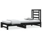 vidaXL Dormeuse Estraibile Nera 2x(90x200) cm Legno Massello di Pino vidaXL Dormeuse Estraibile Nera 2x(90x200) cm Legno Massello di Pino