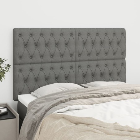 vidaXL Testiere 4 pz Grigio Scuro 72x5x78/88 cm in Tessuto