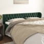 vidaXL Testiera ad Orecchio Verde Scuro 183x23x78/88 cm in Velluto vidaXL Testiera ad Orecchio Verde Scuro 183x23x78/88 cm in Velluto