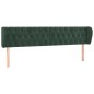 vidaXL Testiera ad Orecchio Verde Scuro 183x23x78/88 cm in Velluto vidaXL Testiera ad Orecchio Verde Scuro 183x23x78/88 cm in Velluto